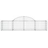 vidaXL Arched Gabion Baskets 9 pcs 200x50x40/60 cm Galvanised Iron