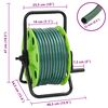 vidaXL Free Standing Green Hose Reel with 50 m Hose PVC