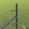vidaXL Fence Post Grey 100 x 1 m (13 mm mesh) Steel and PVC