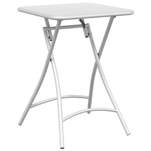 vidaXL Bistro Table White 55 x 55 x 72.5 cm Powder-coated Steel