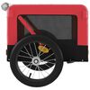 vidaXL Pet Bike Trailer Red and Black Oxford Fabric&Iron
