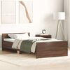vidaXL Bed Frame without Mattress Brown Oak 100x200 cm Engineered Wood