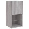 vidaXL 6 Piece TV Wall Units with LED Grey Sonoma Engineered Wood