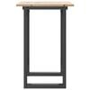 vidaXL Dining Table O-Frame 80x50x75 cm Solid Wood Pine and Steel