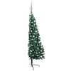 vidaXL Artificial Half Pre-lit Christmas Tree with Ball Set Green 180 cm