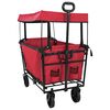vidaXL Folding Hand Trolley Red 105 x 56.5 x 116 cm Oxford Cloth