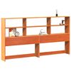 vidaXL Headboard with Storage Wax Brown 200 cm Solid Wood Pine