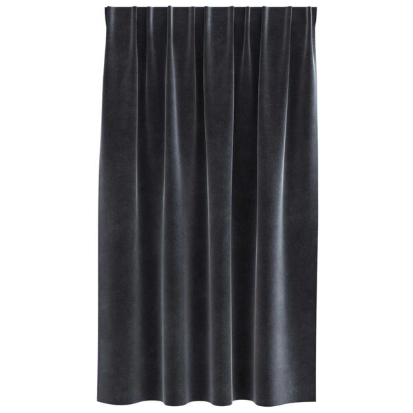 vidaXL Blackout Curtains 2 pcs Dark Grey 140 x 140 cm Velvet
