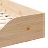 vidaXL Bed Frame Brown 90 x 220 cm Solid Pine Wood