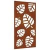 vidaXL Garden Wall Decoration 105x55 cm Corten Steel Leaf Design