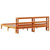 vidaXL Bed Frame without Mattress Wax Brown 180x200 cm Super King Solid Wood Pine