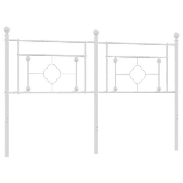 vidaXL Metal Replace Headboard White 160 cm