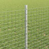 vidaXL Fence with Post Silver 0.8 x 100 m Steel