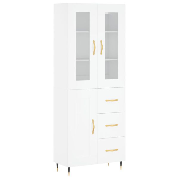 vidaXL Highboard White 69.5x34x180 cm Engineered Wood
