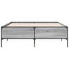 vidaXL Bed Frame without Mattress Grey Sonoma 135x190 cm Double
