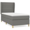 vidaXL Box Spring Bed with Mattress Dark Grey 80x200 cm Fabric