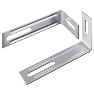 vidaXL Anti Tip Bracket Plain 2 pcs Silver 74.5 x 15 x 32 mm Iron