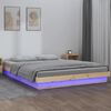 vidaXL LED Bed Frame without Mattress 140x200 cm Solid Wood