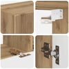 vidaXL TV Cabinet Set Wall-mounted 4 pcs Artisan Oak Engineered Wood