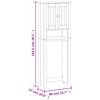 vidaXL Over-the-Toilet Storage BERG White 60x27x164.5 cm Solid Wood