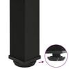 vidaXL Bar Table Legs 4 pcs Black 110-112 cm Steel