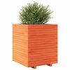 vidaXL Garden Planter Wax Brown 60x60x72 cm Solid Wood Pine