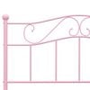 vidaXL Bed Frame without Mattress Pink Metal 140x200 cm