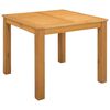 vidaXL Dining Table 90 x 90 x 75 cm Solid Oak Wood Natural Square