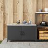 vidaXL Kitchen Storage with Shelf Black 90 x 50 x 53 cm Steel