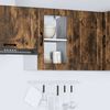 vidaXL Kitchen Wall Cabinet with Glass Door Porto Smoked Oak