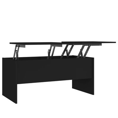 vidaXL Coffee Table Black 102x50.5x46.5 cm Engineered Wood