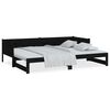 vidaXL Pull-out Day Bed without Mattress Black 2x(80x200) cm
