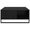 vidaXL Coffee Table Black Oak 80 x 80 x 36.5 cm Engineered Wood