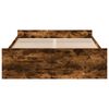 vidaXL Bed Frame with Drawers without Mattress Smoked Oak 120x190 cm Small Double