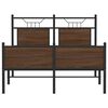 vidaXL Bed Frame without Mattress Brown Oak 120x190 cm Small Double Engineered Wood