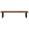 vidaXL Basin Shelf Wall Mounted Steel and Solid Wood Oak