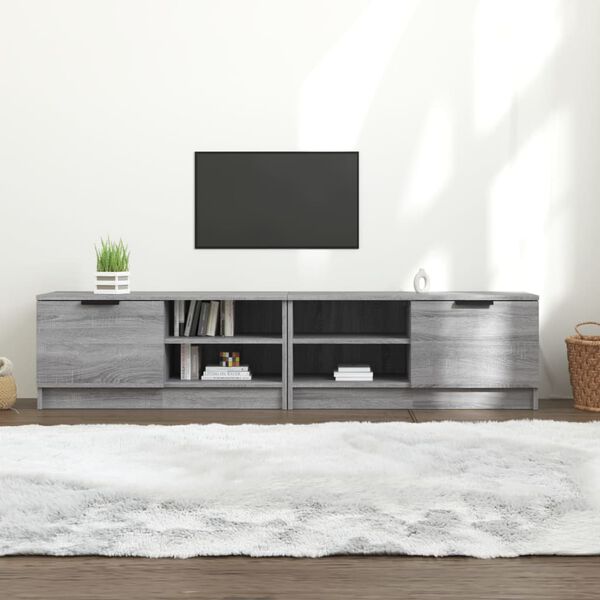 vidaXL TV Cabinets 2 pcs Grey Sonoma 80x35x36.5 cm Engineered Wood
