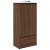 vidaXL Cabinet with Drawer Brown Oak 55.5x34x119.5 cm Engineered Wood
