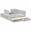 vidaXL Storage Bed Frame Concrete Grey 140 cm Engineered Wood
