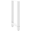 vidaXL Bar Table Legs White 2 pcs 50x(90-91) cm Steel