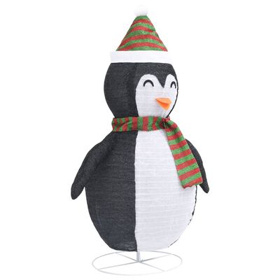 vidaXL Decorative Christmas Snow Penguin Figure LED Luxury Fabric 90cm