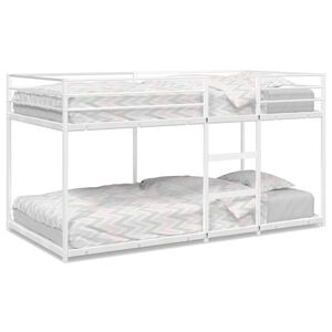 vidaXL Bunk Bed without Mattress White 90x200 cm Steel
