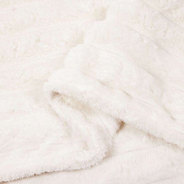 vidaXL Throw Blanket Cream 150 x 130 cm Fleece