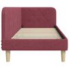 vidaXL Corner Bed Frame with Headboard Wine Red 80 x 200 cm Fabric
