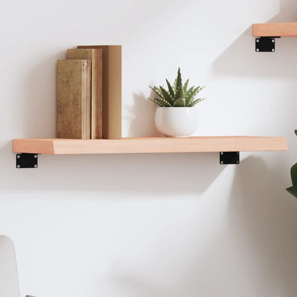 vidaXL Wall Shelf 60x20x4 cm Untreated Solid Wood Oak