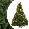 vidaXL Artificial Hinged Christmas Tree 270 cm 600 LEDs Warm White