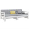 vidaXL Pull-out Day Bed without Mattress White 2x(90x190)cm