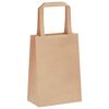 vidaXL Paper Bags 250 pcs with Handles Brown 15x8x21 cm
