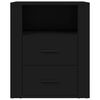 vidaXL Bedside Cabinet Black 50x36x60 cm Engineered Wood