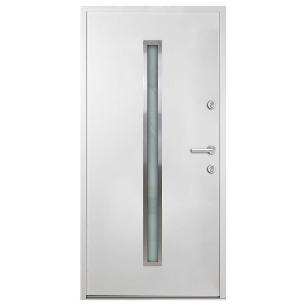 vidaXL Aluminium Front Door White 100x200 cm